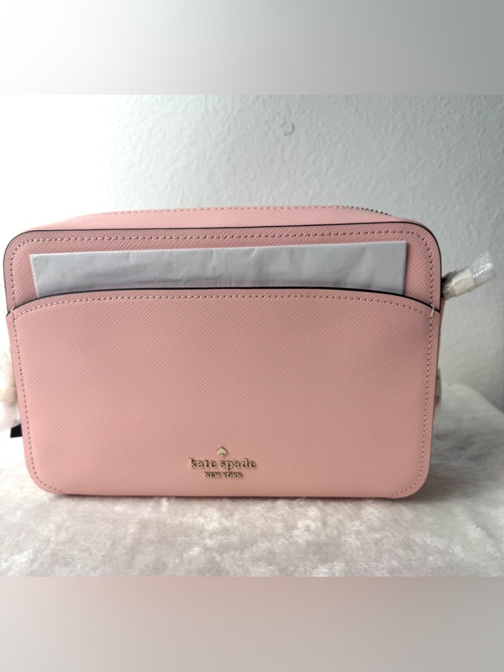 NWT- kate spade Blush Pink Leather Crossbody Camera Bag pink